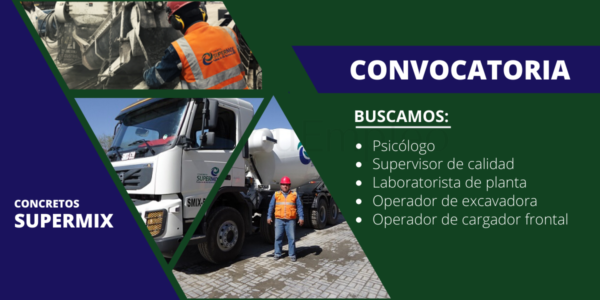Nuevas vacantes para ser parte de CONCRETOS SUPERMIX SA