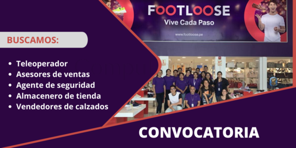Nuevas vacantes para formar parte de prestigiosa empresa FOOTLOOSE- PASSARELA