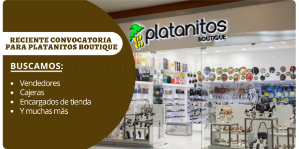 Forma parte de la reciente convocatoria de PLATANITOS BOUTIQUE Forma parte de la reciente convocatoria de PLATANITOS BOUTIQUE