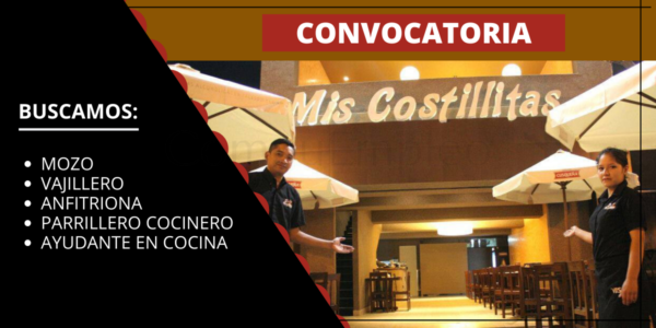 Restaurante MIS COSTILLITAS cuenta con nuevas plazas disponibles