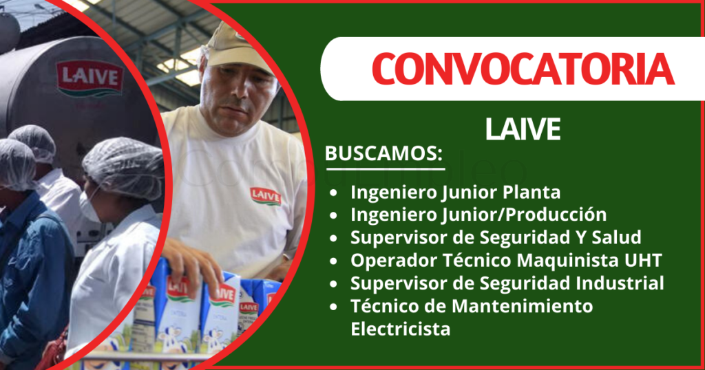 Empresa reconocida LAIVE cuenta con nuevas plazas