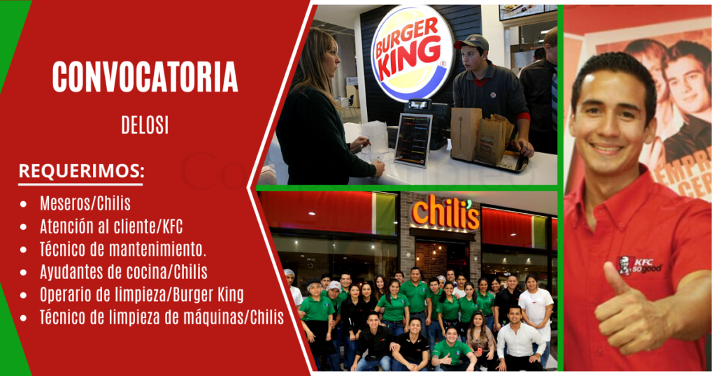 DELOSI cuenta con nuevas vacantes para el rubro Gastronómico