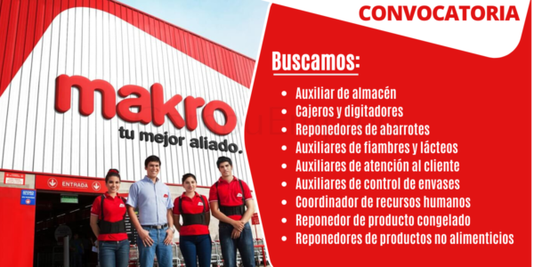Masiva convocatoria en reconocida empresa MAKRO Supermayorista