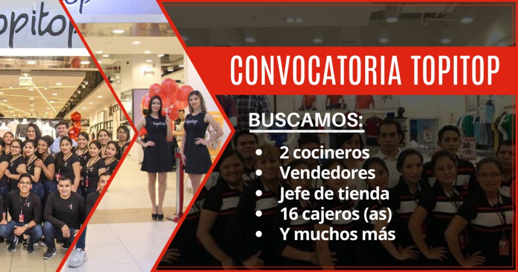 Convocatoria en reconocida empresa dedicada a la fabricación y comercialización de prendas de vestir