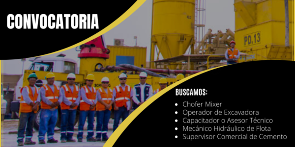 Ven y únete a la mejor compañía del sector concreto MIXERCON