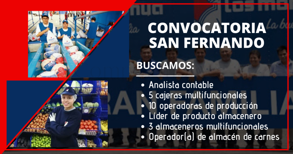 Atractivas plazas para formar parte de MULTIMARKET SAN FERNANDO