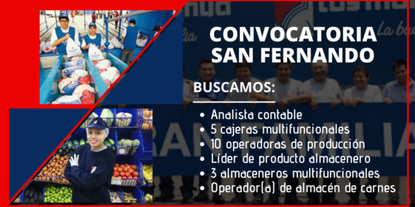 Atractivas plazas para formar parte de MULTIMARKET SAN FERNANDO