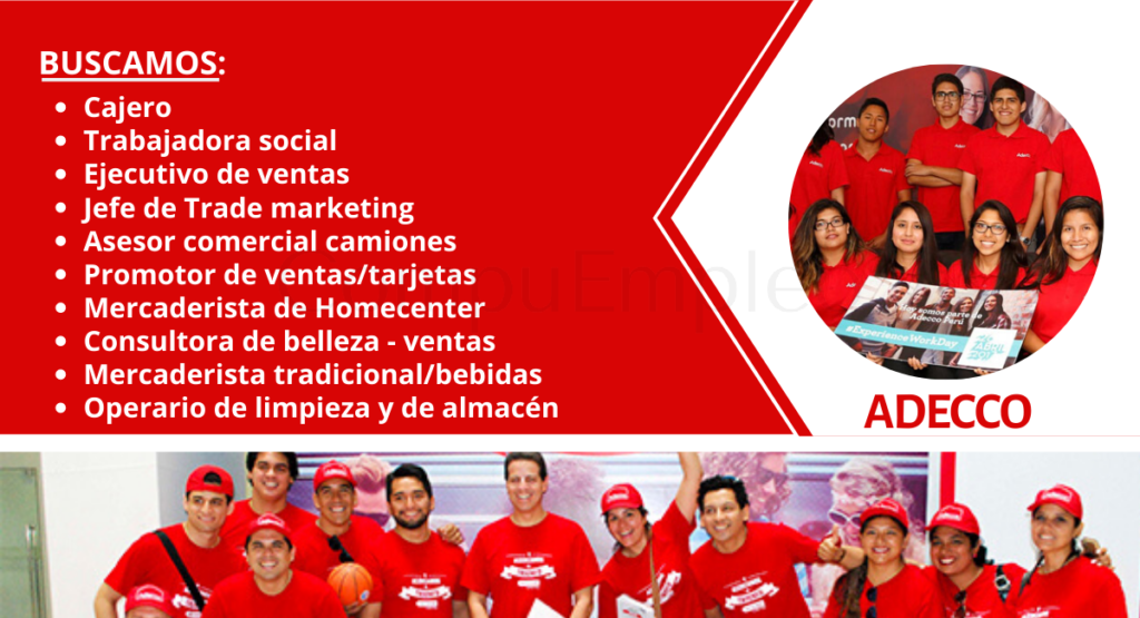 Masiva convocatoria para formar parte de la empresa ADECCO Masiva convocatoria para formar parte de la empresa ADECCO