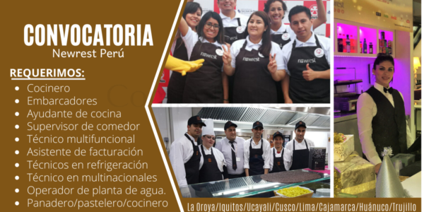 Convocatoria de empresa transnacional dedicada al rubro del Catering - Newrest Perú