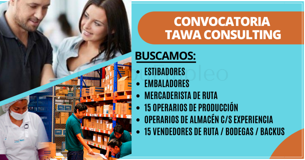 Nuevas vacantes para formar parte de TAWA CONSULTING Nuevas vacantes para formar parte de TAWA CONSULTING