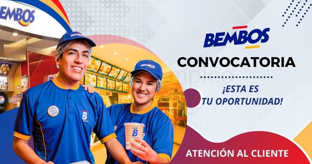Masiva convocatoria para el área de atención al cliente en “BEMBOS” Masiva convocatoria para el área de atención al cliente en “BEMBOS”