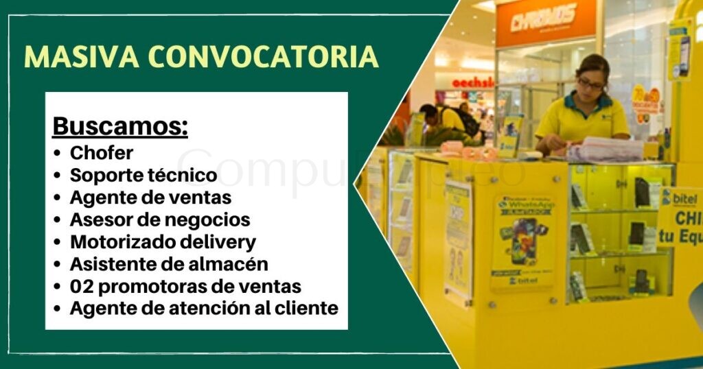 La empresa BITEL cuenta con nuevas vacantes La empresa BITEL cuenta con nuevas vacantes