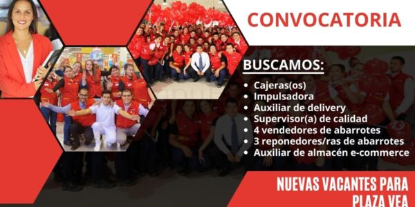 Importante convocatoria en reconocida empresa “Plaza vea”