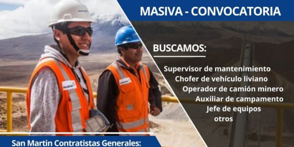San Martin Contratistas Generales tiene nuevas vacantes disponibles San Martin Contratistas Generales tiene nuevas vacantes disponibles