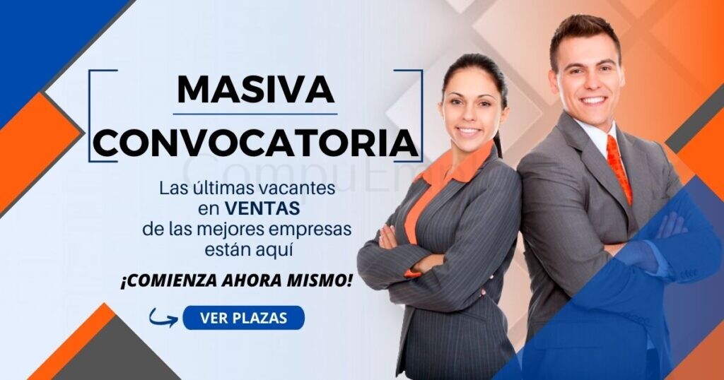 Masiva convocatoria para reconocidas empresas en el área de ventas