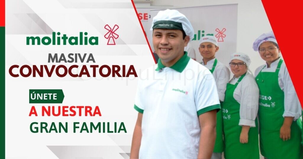 Reconocida empresa MOLITALIA requiere de personas proactivas