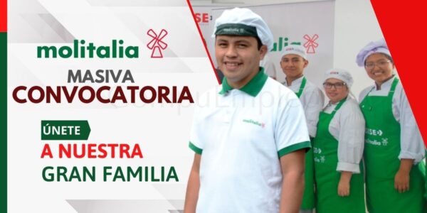 Reconocida empresa MOLITALIA requiere de personas proactivas Reconocida empresa MOLITALIA requiere de personas proactivas