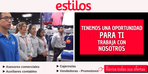 Reciénte convocatoria para ser parte de “Tiendas Estilos”