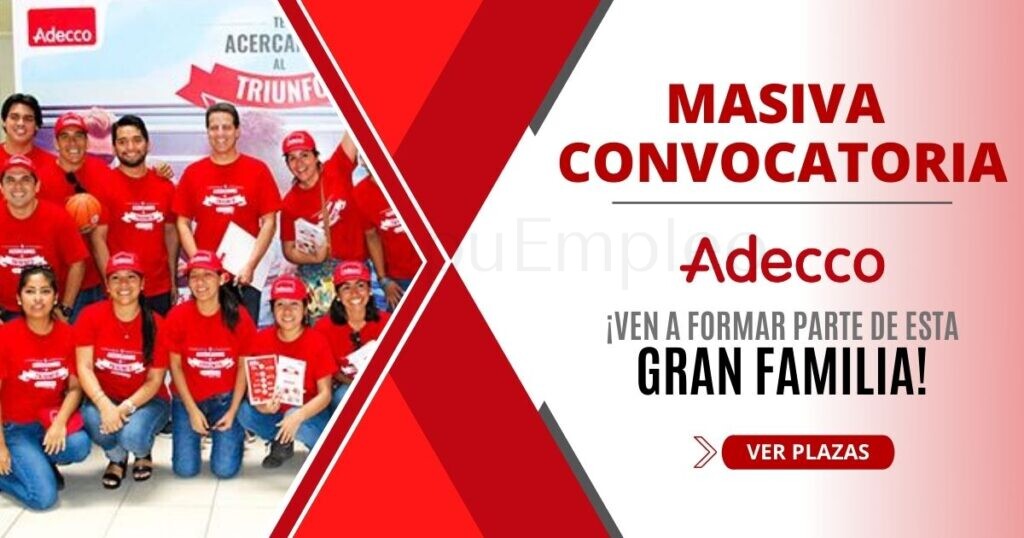 Masiva convocatoria para incorporarse a prestigiosa empresa ADECCO