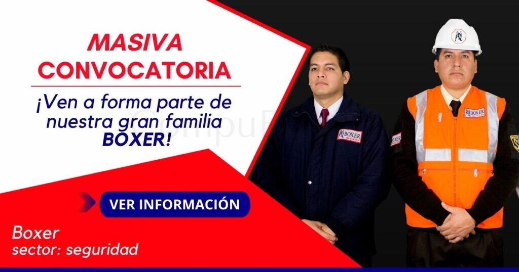 Prestigiosa empresa de seguridad BOXER SECURITY cuenta con nuevas vacantes