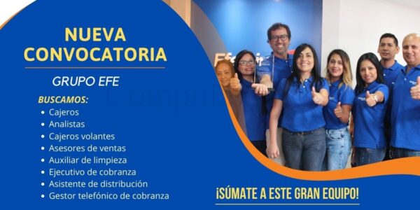 Destacada empresa GRUPO EFE cuenta con distintas vacantes libres