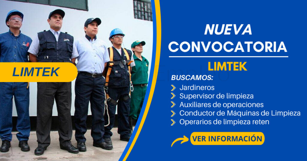 Atractivas plazas para OPERARIOS DE LIMPIEZA en reconocida empresa LIMTEK