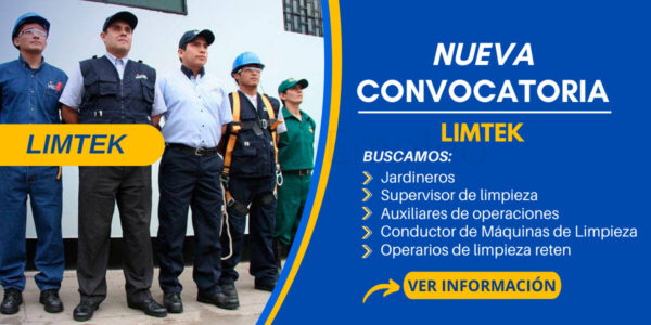 Atractivas plazas para OPERARIOS DE LIMPIEZA en reconocida empresa LIMTEK Atractivas plazas para OPERARIOS DE LIMPIEZA en reconocida empresa LIMTEK
