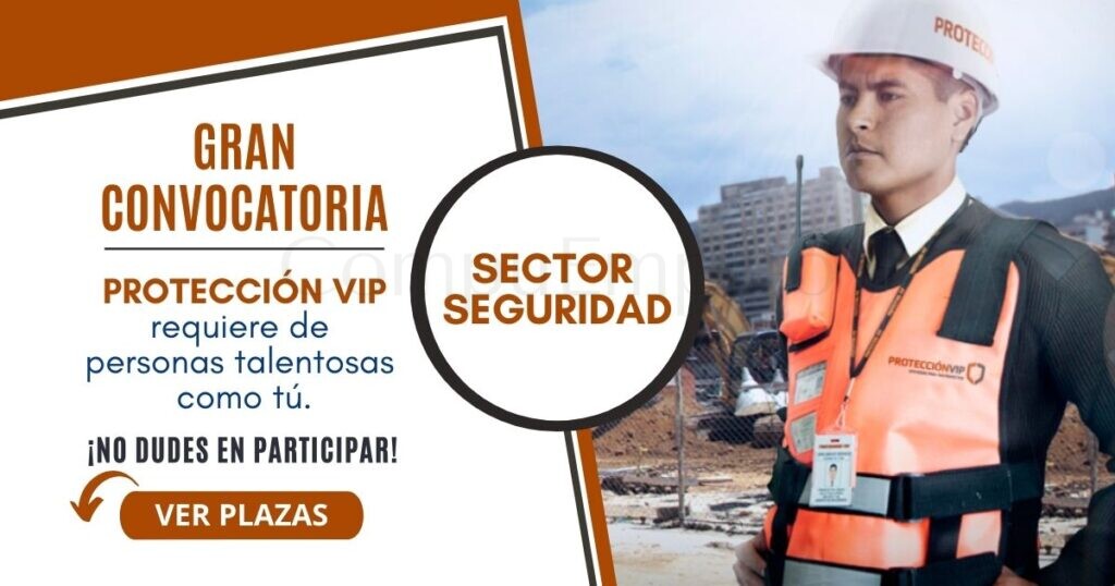 PROTECCIÓN VIP: empresa dedicada a ofrecer servicios de seguridad y vigilancia cuenta con plazas libres