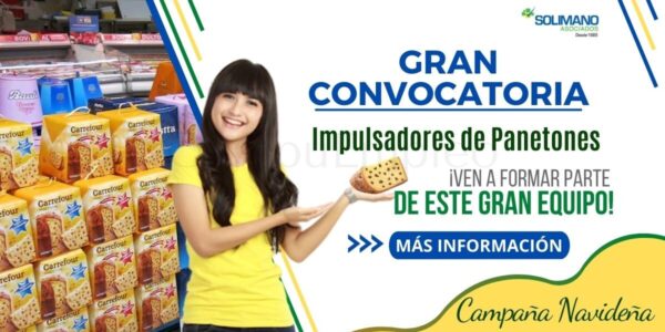 Nuevas vacantes a nivel nacional para impulsadores de panetones por CAMPAÑA NAVIDEÑA
