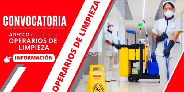 Reconocida empresa requiere de OPERARIOS DE LIMPIEZA para diferentes puntos del Perú