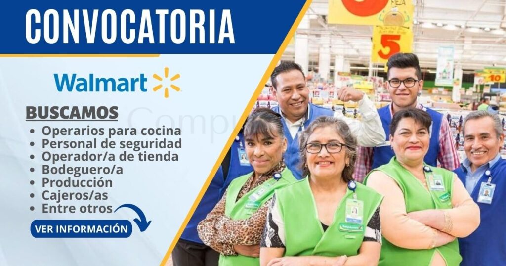 Atractivas y nuevas vacantes en prestigiosa empresa WALMART Atractivas y nuevas vacantes en prestigiosa empresa WALMART