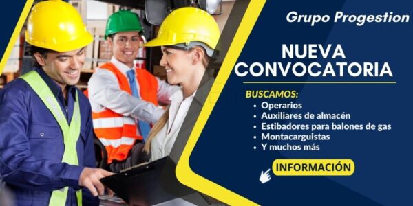Atractivas plazas del grupo PROGESTION para MONTACARGUISTAS y AUXILIARES DE ALMACÉN