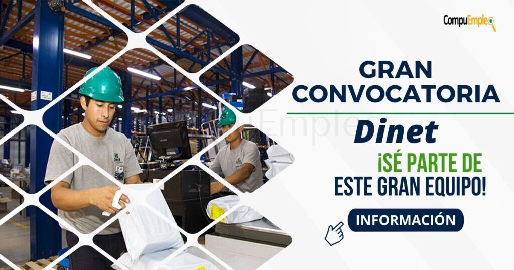 Nuevas vacantes en DINET para OPERARIOS DE ALMACÉN Y CONDUCTORES
