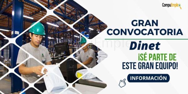 Nuevas vacantes en DINET para OPERARIOS DE ALMACÉN Y CONDUCTORES