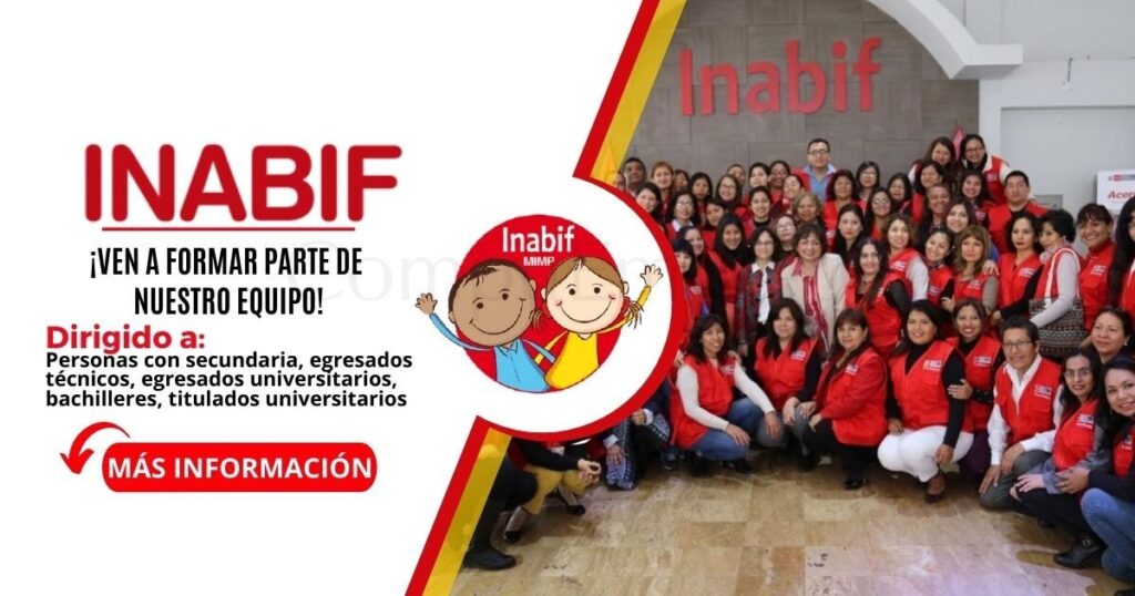 INABIF cuenta con nuevas plazas disponibles a nivel nacional