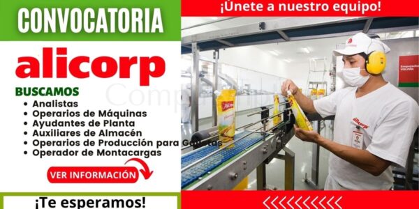 ALICORP cuenta con nuevas vacantes para diferentes áreas