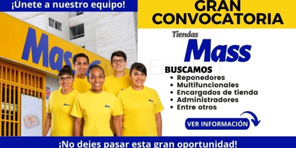 Convocatorias TIENDAS MASS: Atractivas plazas esperan por ti