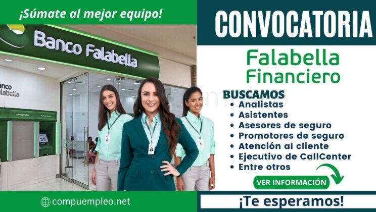 Falabella Financiero Perú requiere de nuevos colabores