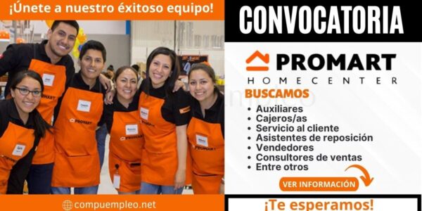 Empleos PROMART: Múltiples vacantes disponibles