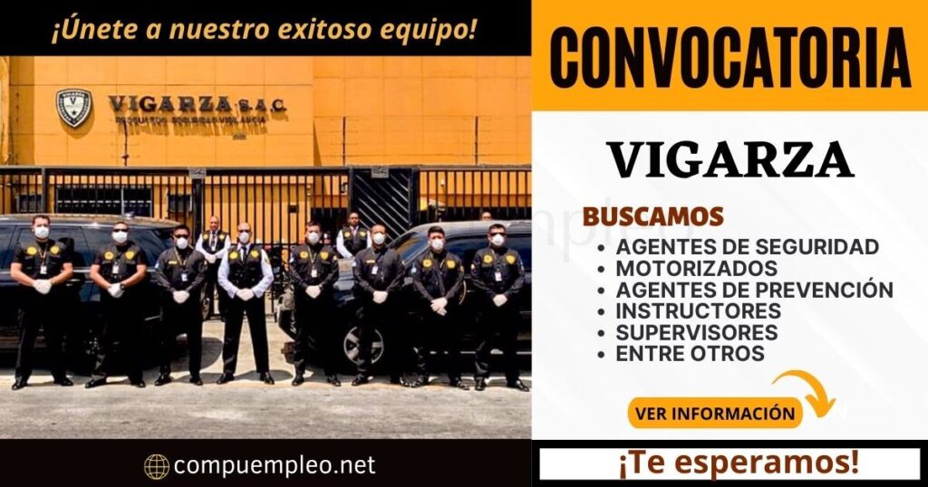 Empleos VIGARZA: Nuevas plazas para AGENTES DE SEGURIDAD