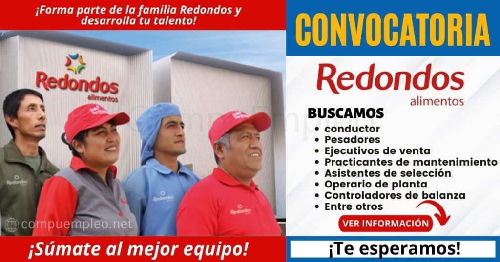 Empleo REDONDOS: Importante empresa del sector avícola requiere de tu colaboración