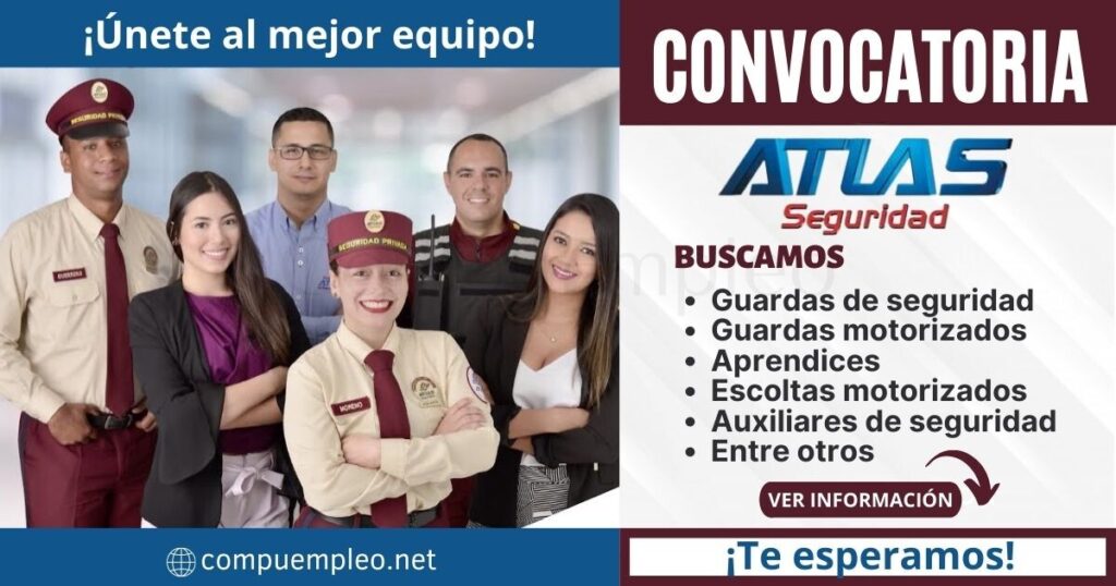 Convocatoria GRUPO ATLAS: Nuevas plazas para el sector seguridad