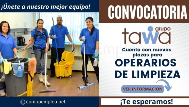 TAWA: Nuevas plazas para personal de limpieza