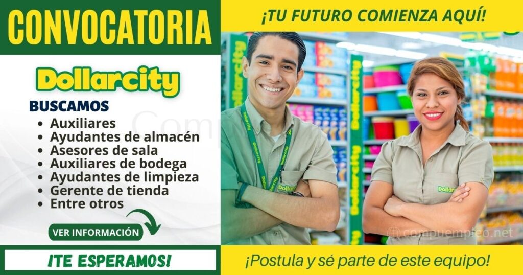Reconocida empresa multinacional DOLLARCITY cuenta con nuevas plazas