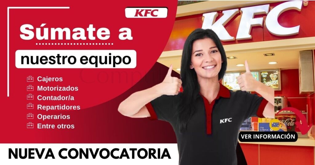Convocatoria KFC: Nuevas plazas para personal con o sin experiencia Convocatoria KFC: Nuevas plazas para personal con o sin experiencia