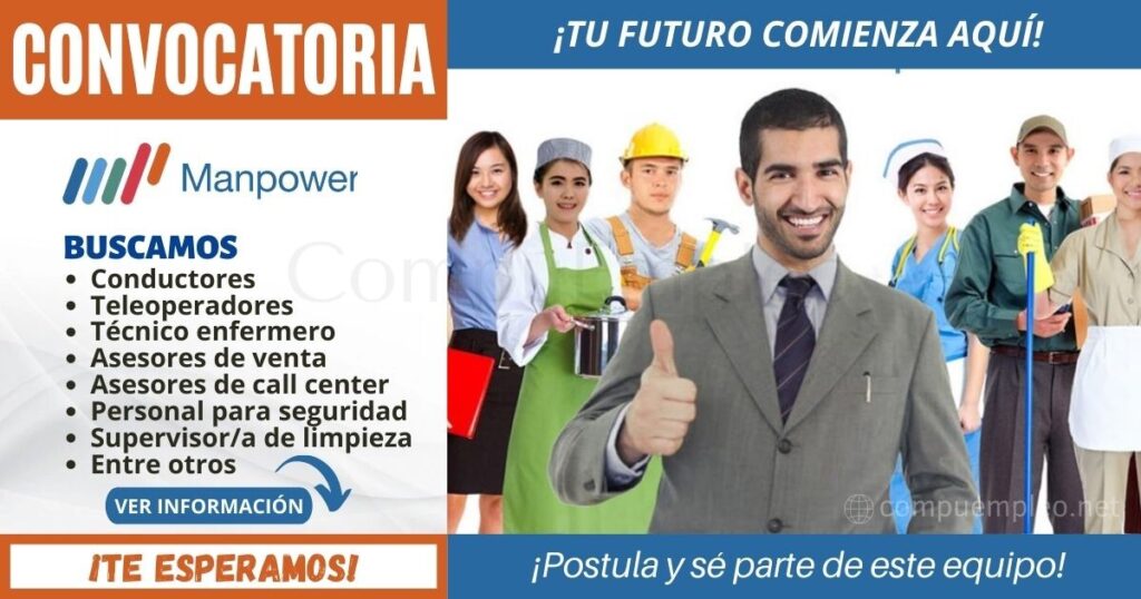 Manpower requiere de nuevos colaboradores para diferentes áreas