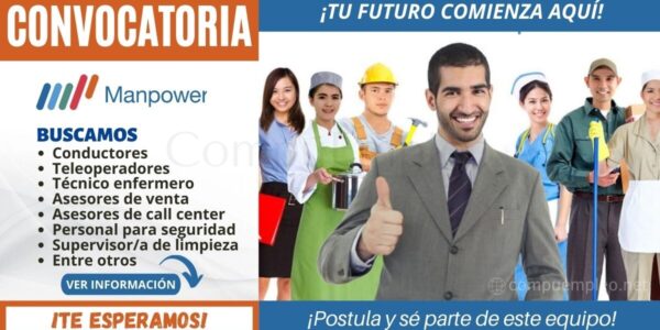 Manpower requiere de nuevos colaboradores para diferentes áreas