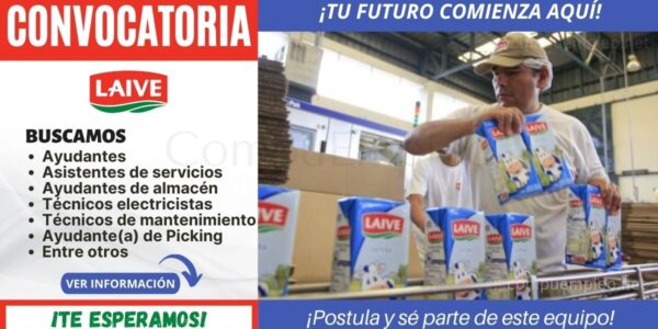 Reconocida empresa LAIVE se encuentra reclutando nuevo personal