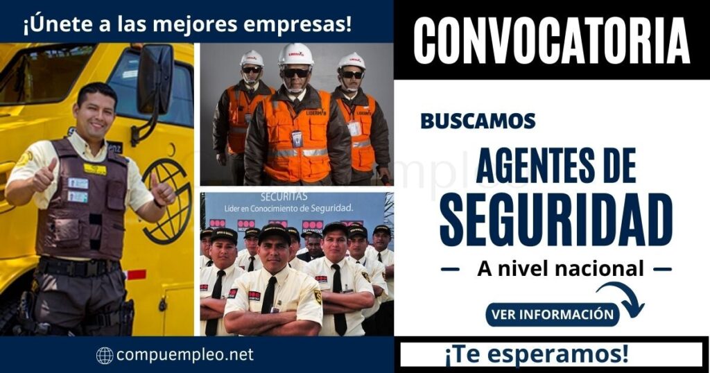 Más de 100 vacantes para personal de seguridad en diferentes empresas prestigiosas Más de 100 vacantes para personal de seguridad en diferentes empresas prestigiosas
