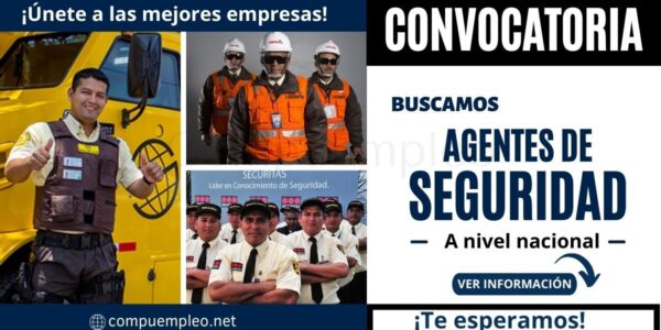 Más de 100 vacantes para personal de seguridad en diferentes empresas prestigiosas Más de 100 vacantes para personal de seguridad en diferentes empresas prestigiosas